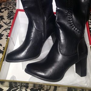 Black tall boots
